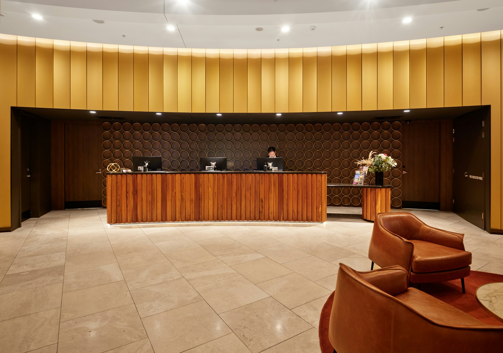 Hotel reception desk and lobby Hotel reception desk and lobby