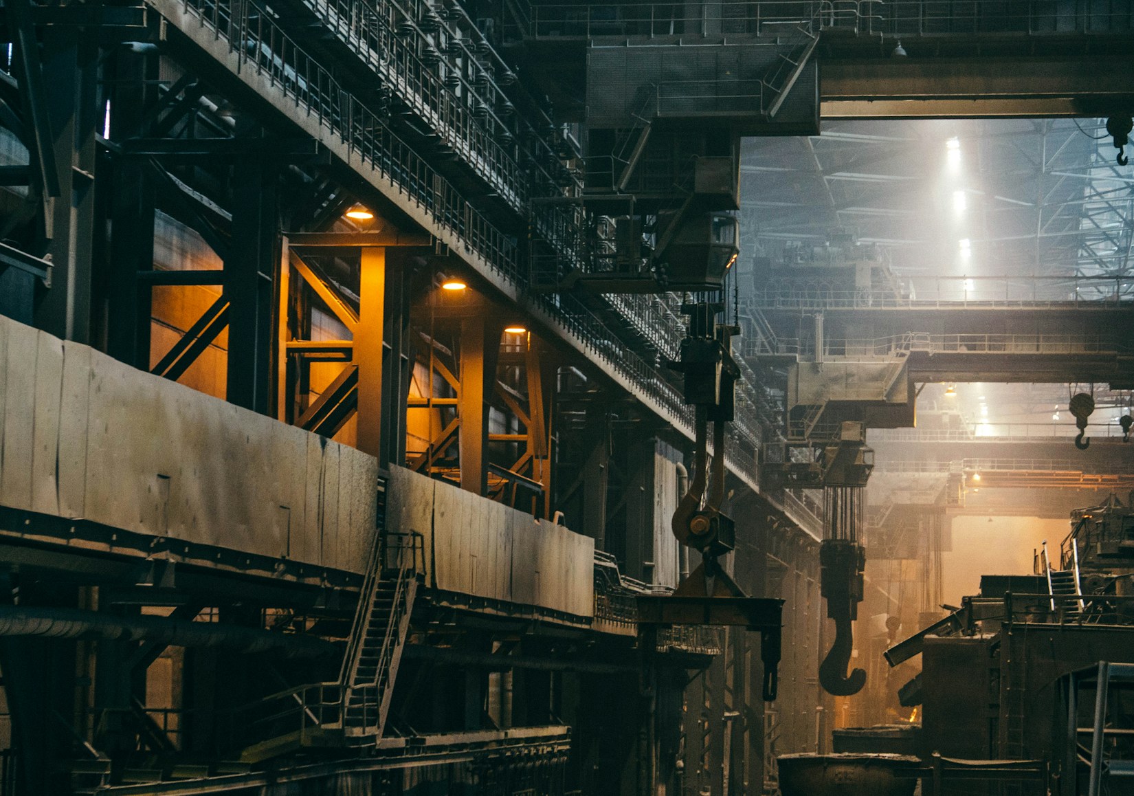 Interior of a large industrial plant