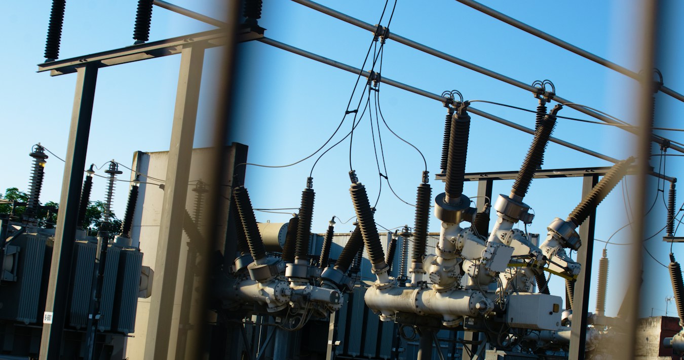 Electrical substation with transformers