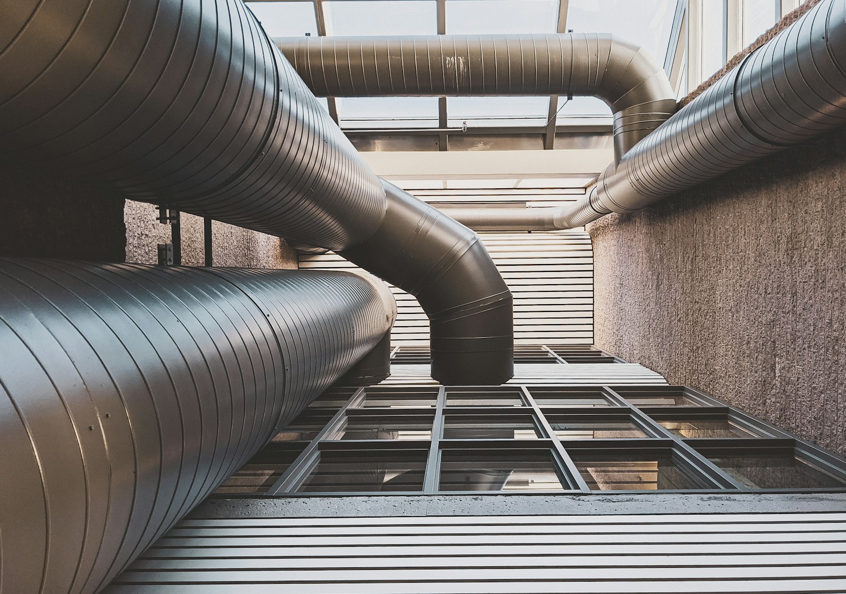 Large ventilation ductwork Large ventilation ductwork
